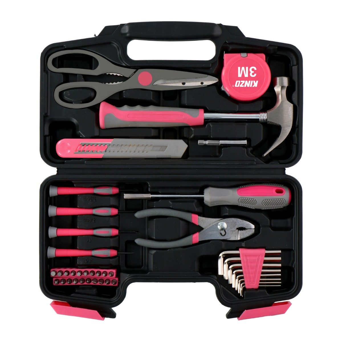 Kinzo Werkzeugkoffer Kinzo Werkzeugsatz 39 Teile Rosa