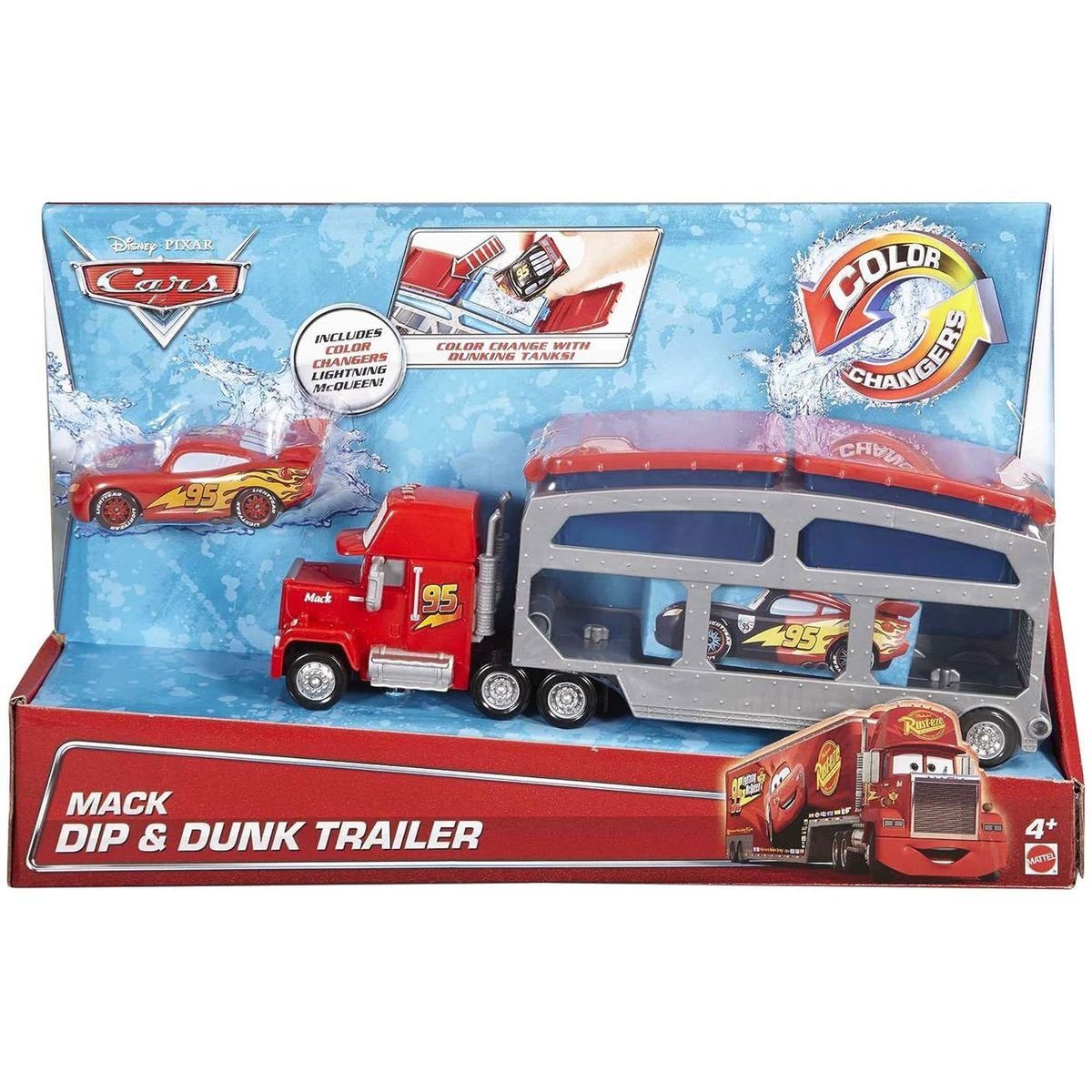 Mattel® Spielzeug-Transporter Mattel CKD34 - Disney - Cars - Spielset, Transporter, Macks Farbwechse