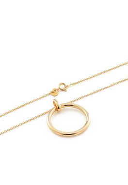 LOLA jewelry Goldkette Vergoldete Halskette mit Ring-Anhänger