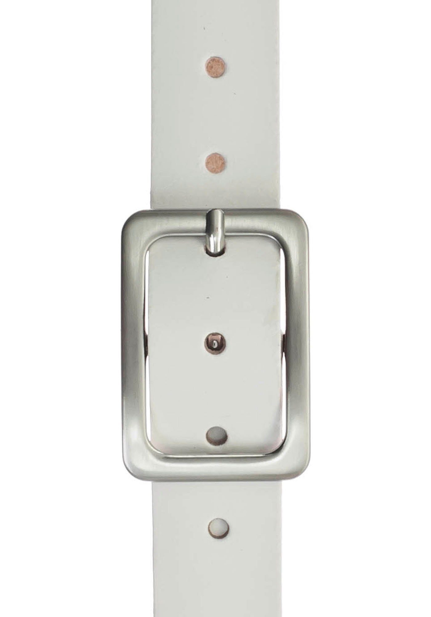 H.I.S Ledergürtel Schließe in glänzend satiniertem Silber - demnächste NEU bis Gr. 125!