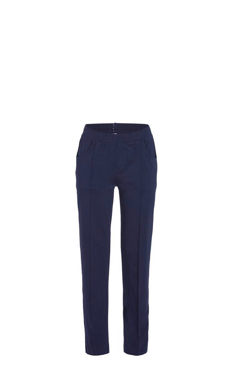Loungepants lange Damen Loungehose mit Biese und Seitentaschen
