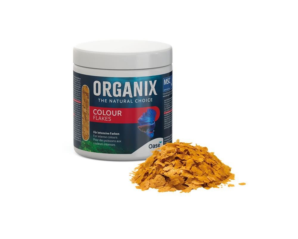 Fisch-Futterspender ORGANIX Colour Flakes 250 ml Futter für Aquariumfische