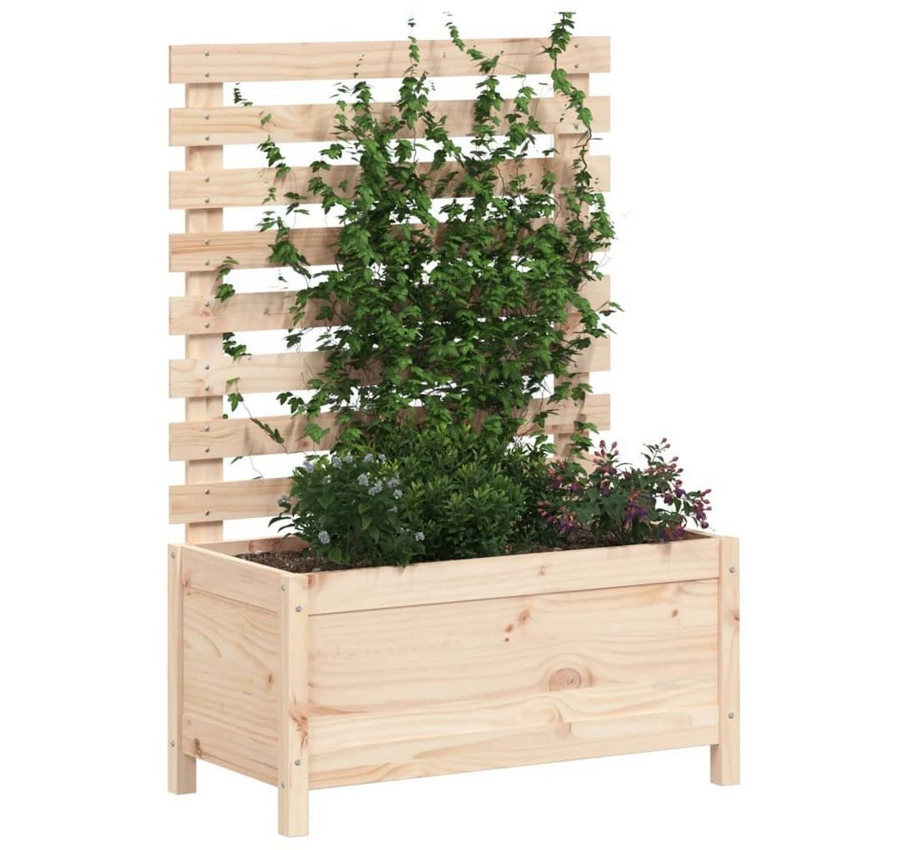 Thumbnail - vidaXL Blumentopf Pflanzkübel mit Rankhilfe 79x39,5x114 cm Massivholz Kiefer (1 St)