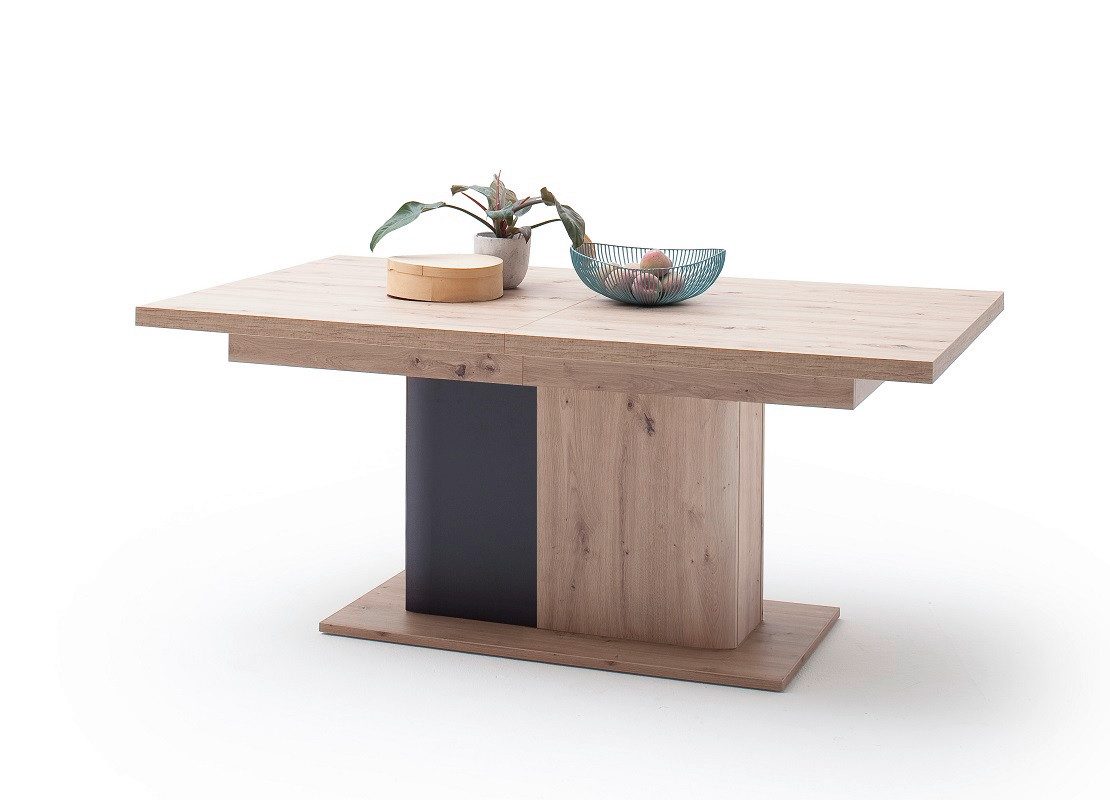 MCA furniture Esstisch Esstisch Ausziehtisch Cortona Balkeneiche / anthrazit 180 (280) x 100 (No-Set)