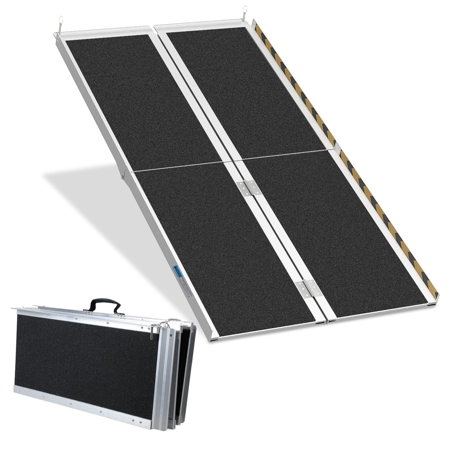 Auffahrrampe 152CM Rollstuhlrampe bis 270kg Rollirampe Tragbar Laderampe Klappbar