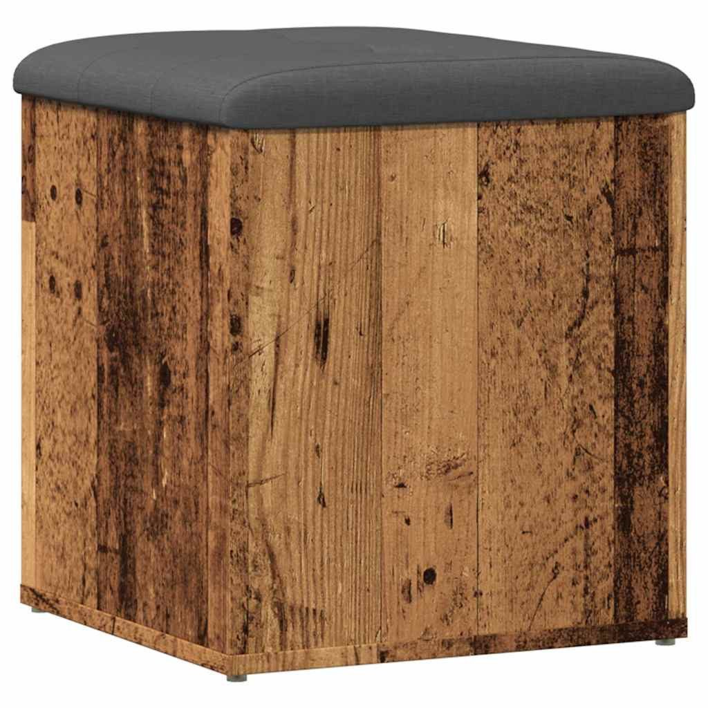 vidaXL Sitzbank Sitzbank mit Stauraum Altholz-Optik 42x42x45 cm Holzwerkstoff