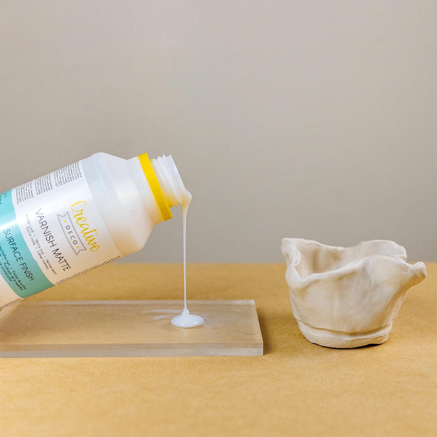 Creative Deco Klarlack Acryl Glanzlack / Mattlack Oberflächenfinish Farbloser Lack, auf Wasserbasis