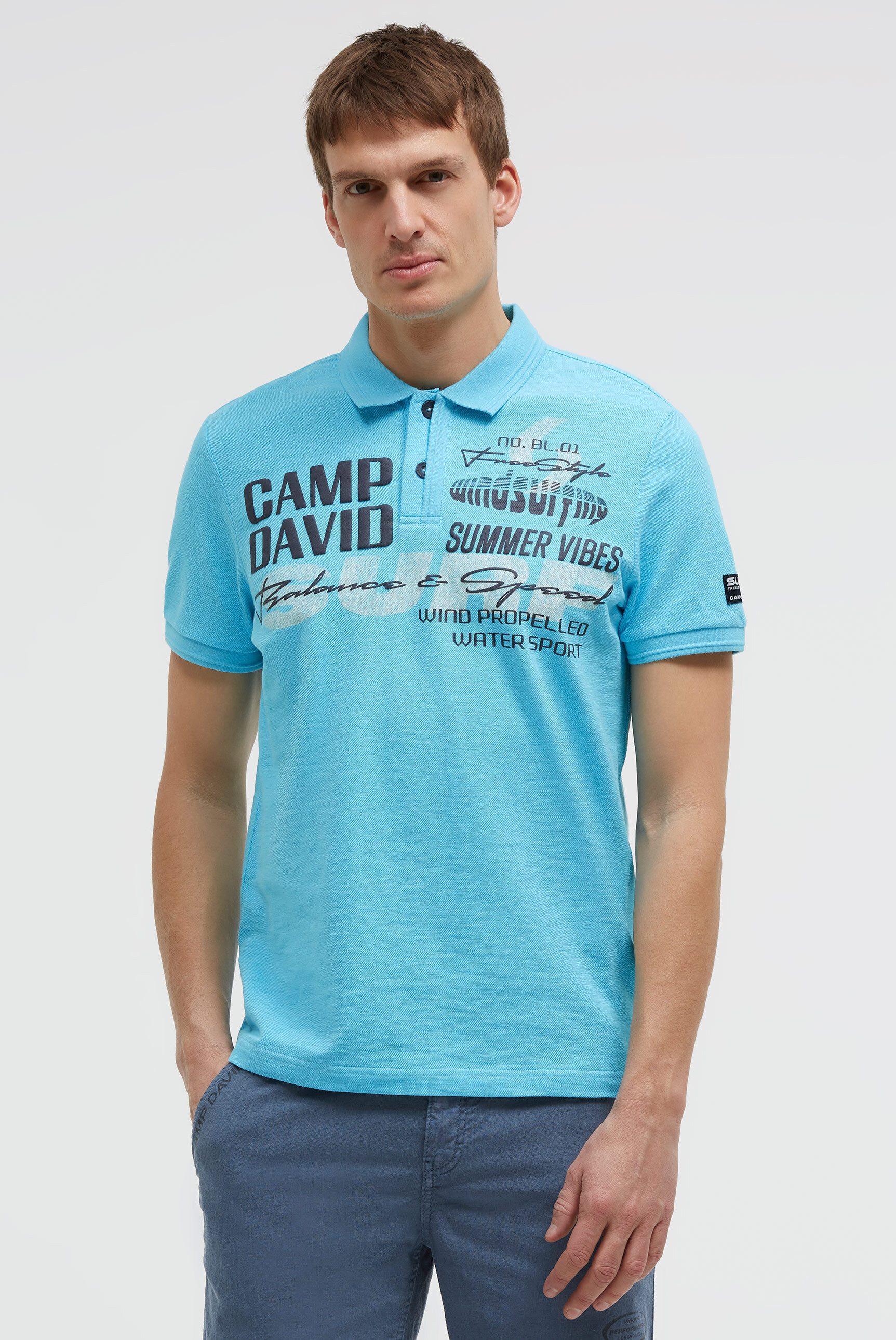 CAMP DAVID Poloshirt aus Baumwolle