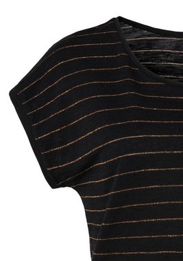 Vivance T-Shirt mit kupferfarbenen Lurex-Streifen