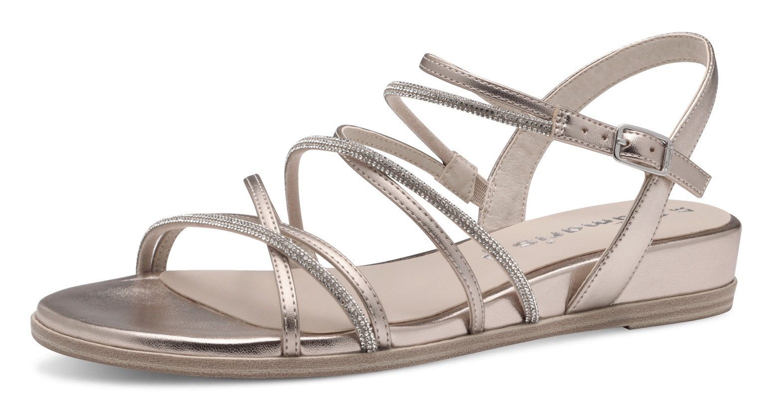 Tamaris Keilsandalette, Riemchensandale, Sommerschuh mit glitzernden Strass günstig online kaufen