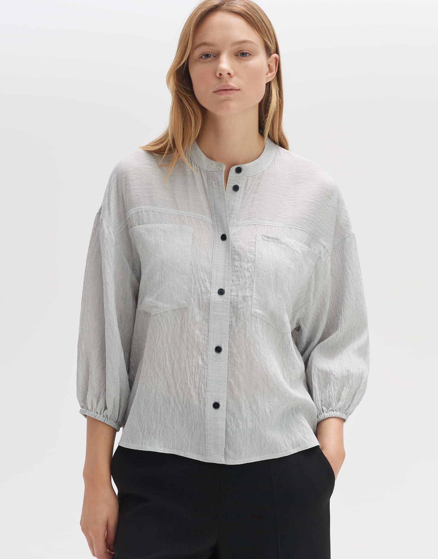 Kurzarmbluse Bluse FINTRA Loose aus ECOVERO™ Viskose Mix