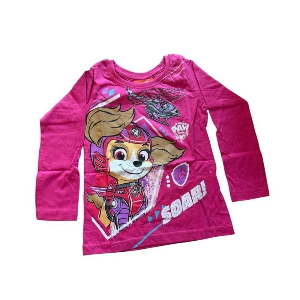 PAW PATROL T-Shirt PAW Patrol Langarm- Shirt für Mädchen, Pink, Größen 98-128