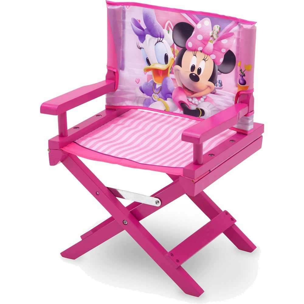 Disney Minnie Mouse Kinderstuhl Kinderstuhl Regiestuhl Holz Pink, aus Holz, Gestell aus Massivholz, mit Massivholz