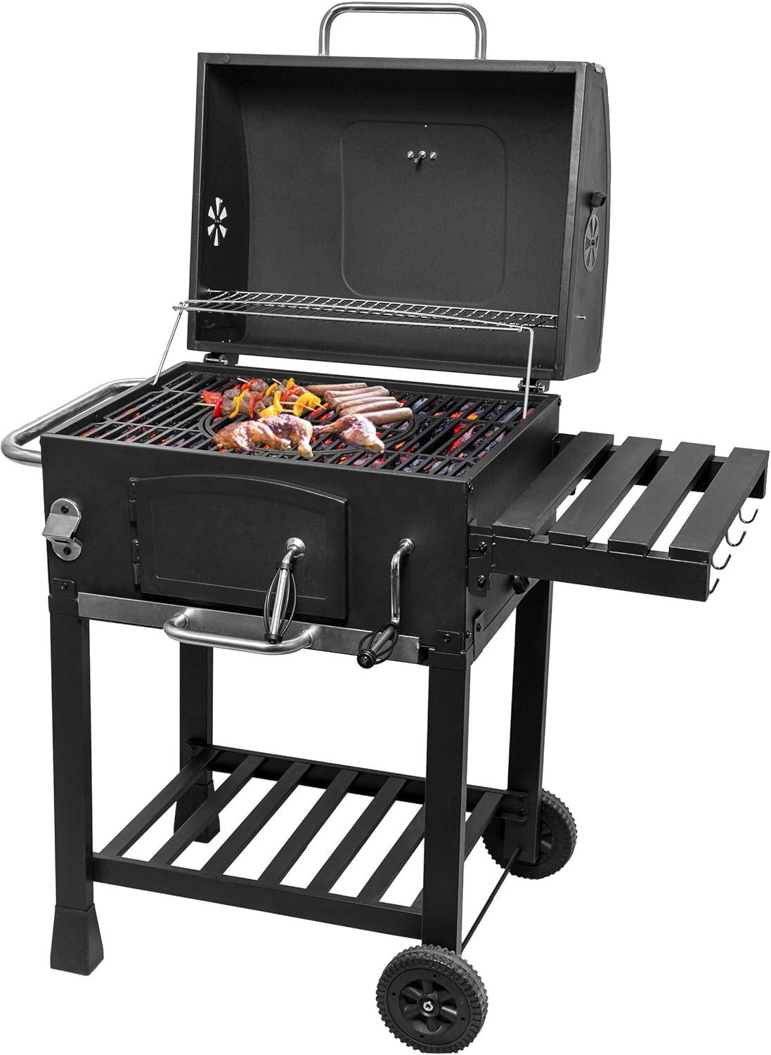 Activa Holzkohlegrill Grill Gusseisen Grillwagen Angular, Grill Gusseisen Grillwagen Angular