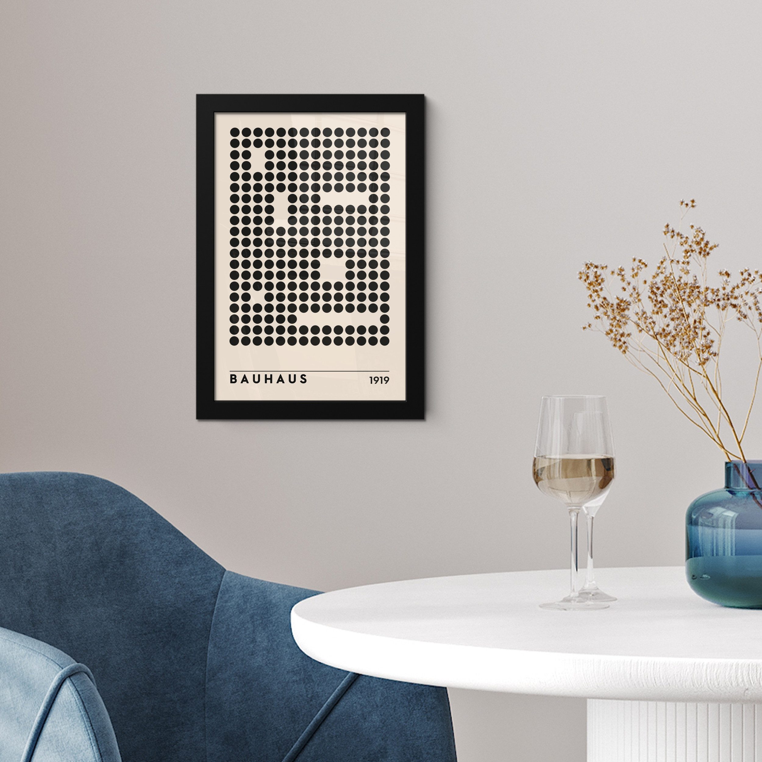 MuchoWow Poster Bauhaus - Retro - Modern - Kunst - Abstrakt, (1 St), Bilderrahmen, Zimmer Deko, Bild für Wohnzimmer, 20x30 cm – Bild 5 von 5