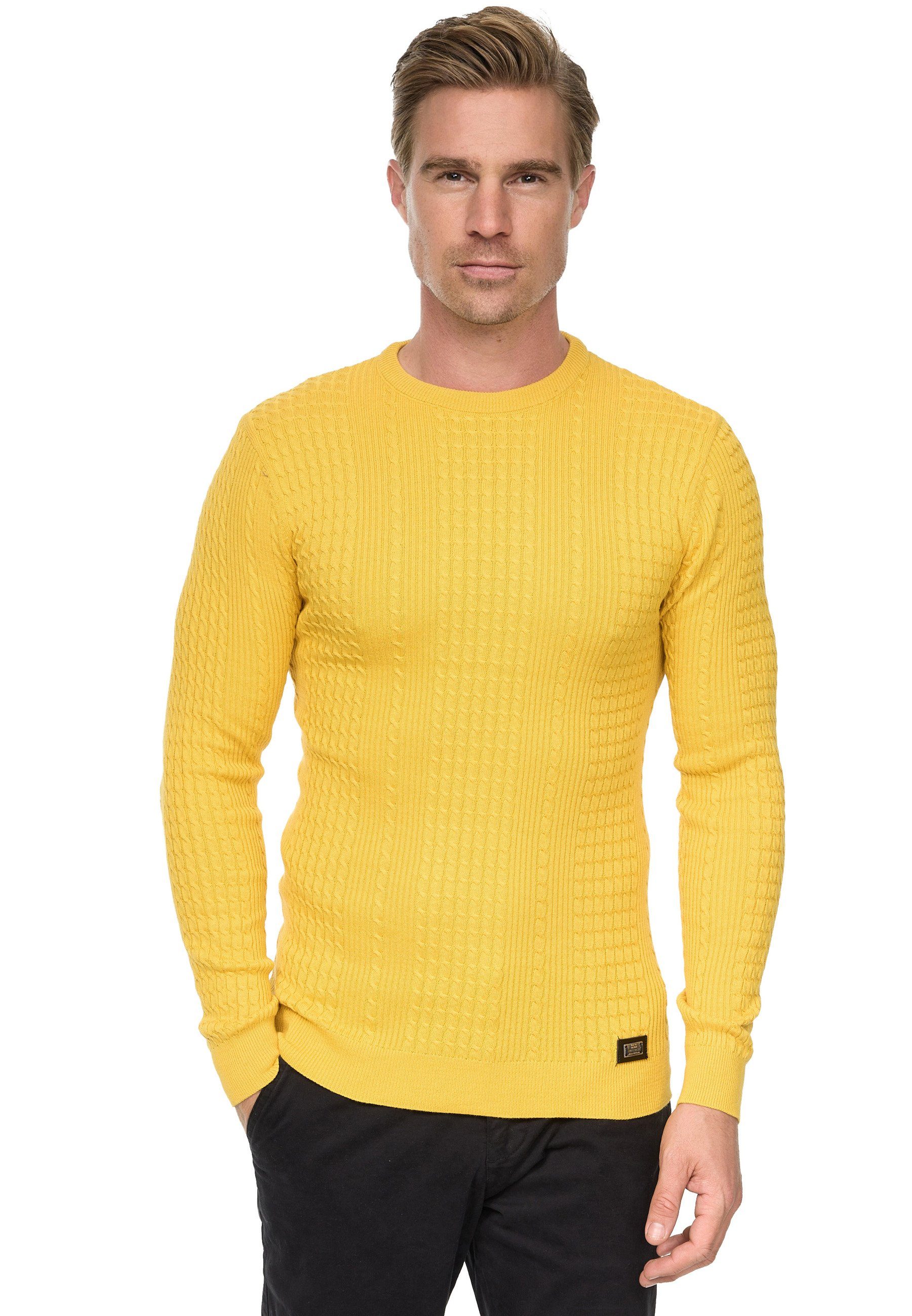 Rusty Neal Strickpullover mit modernem Strickmuster günstig online kaufen
