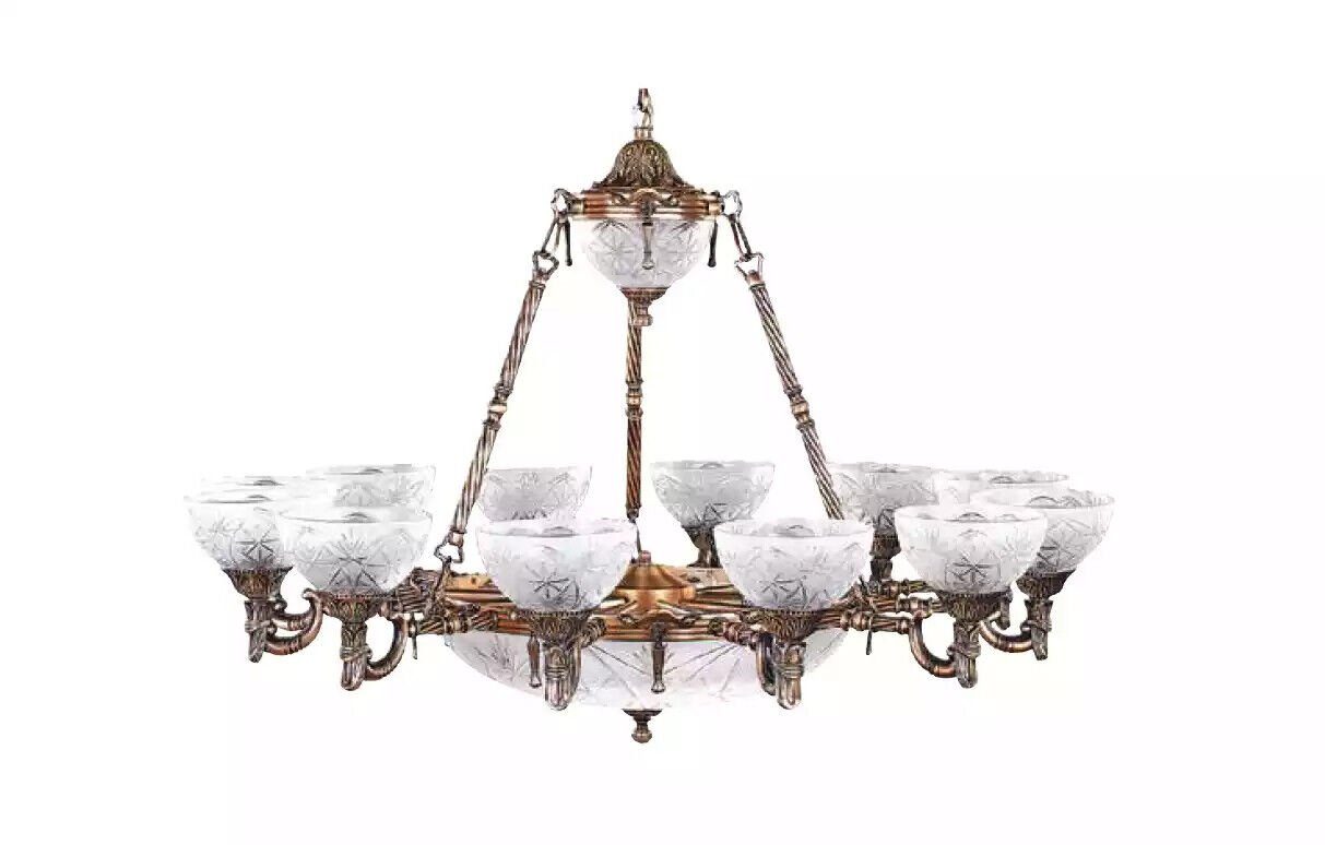 Deckenleuchte Kronleuchter Made 122cm, Lampe JVmoebel Glas Europa Deckenlampe Lüster in Deckenleuchter