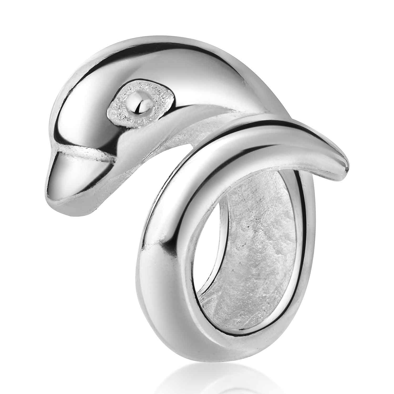 Materia Bead Delfin Bead Meerestier Dolphin 290, 925 Sterling Silber