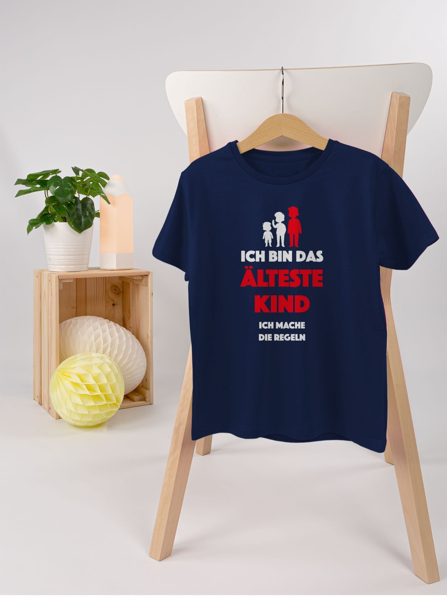 die das Ich Regeln Ich Kind. bin T-Shirt Dunkelblau Kinder Shirtracer Sprüche mache älteste Statement 2