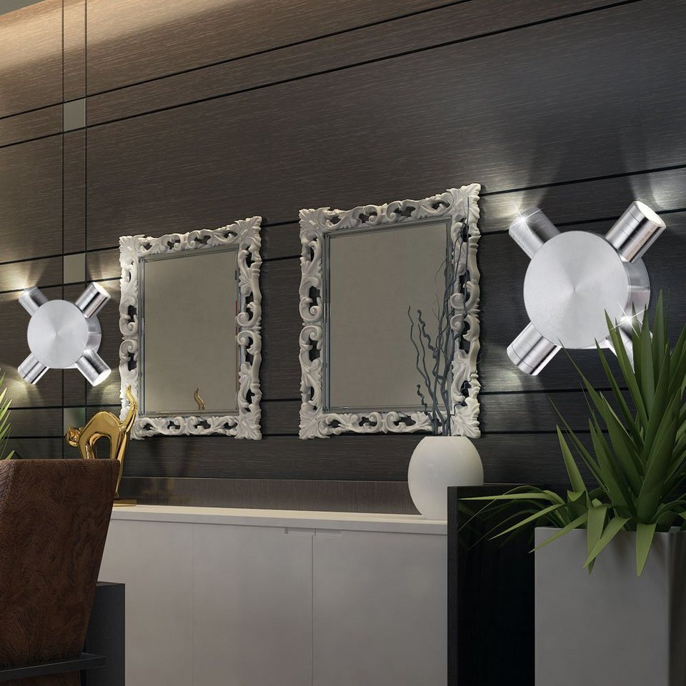 etc-shop Wandleuchte, 2x LED Wand Lampen Gäste Schlaf Zimmer Strahler