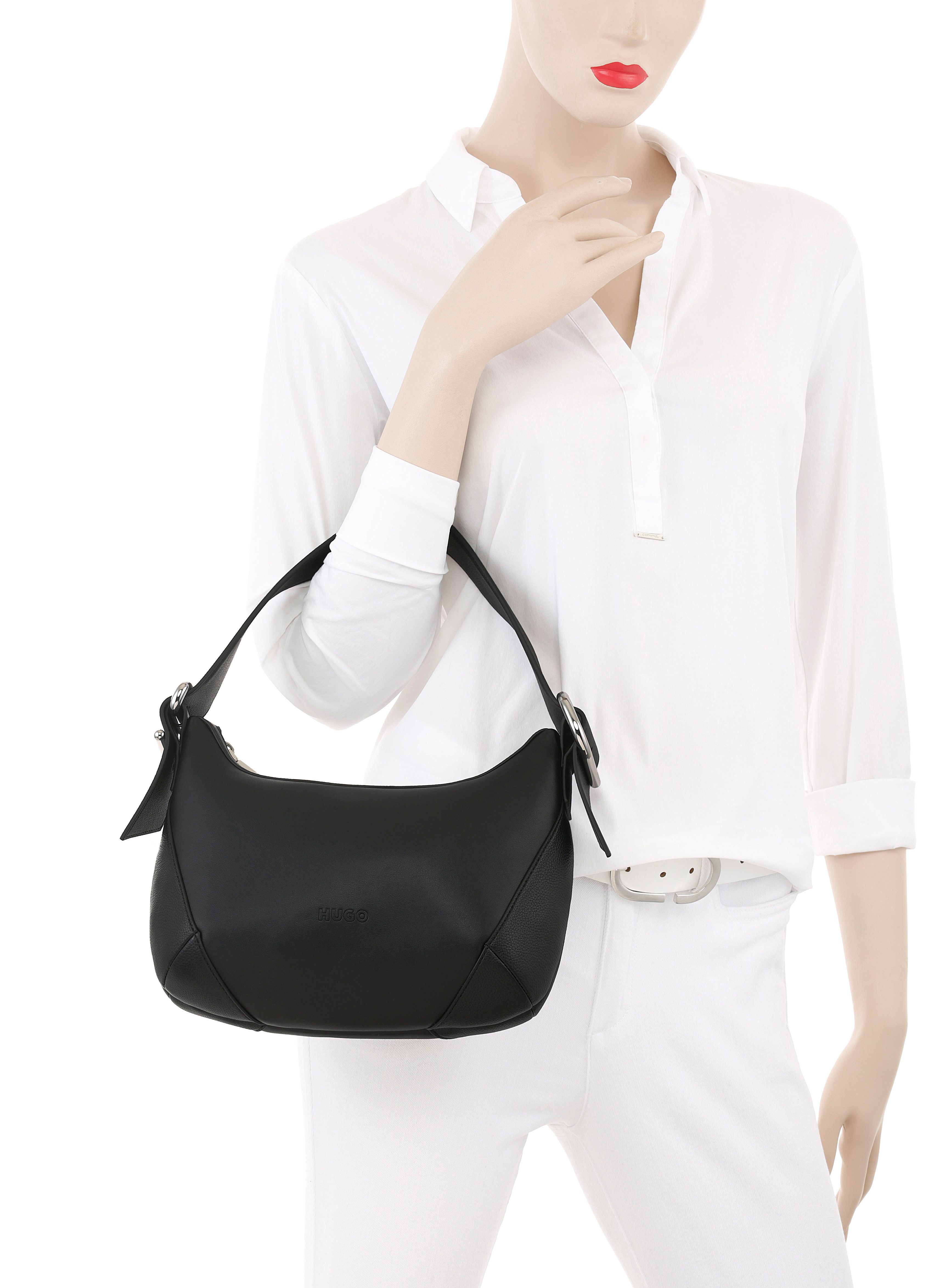 HUGO Hobo Ninda_Hobo, Umhängetasche, Damen-Handtasche, Basic-Tasche mit Rei günstig online kaufen