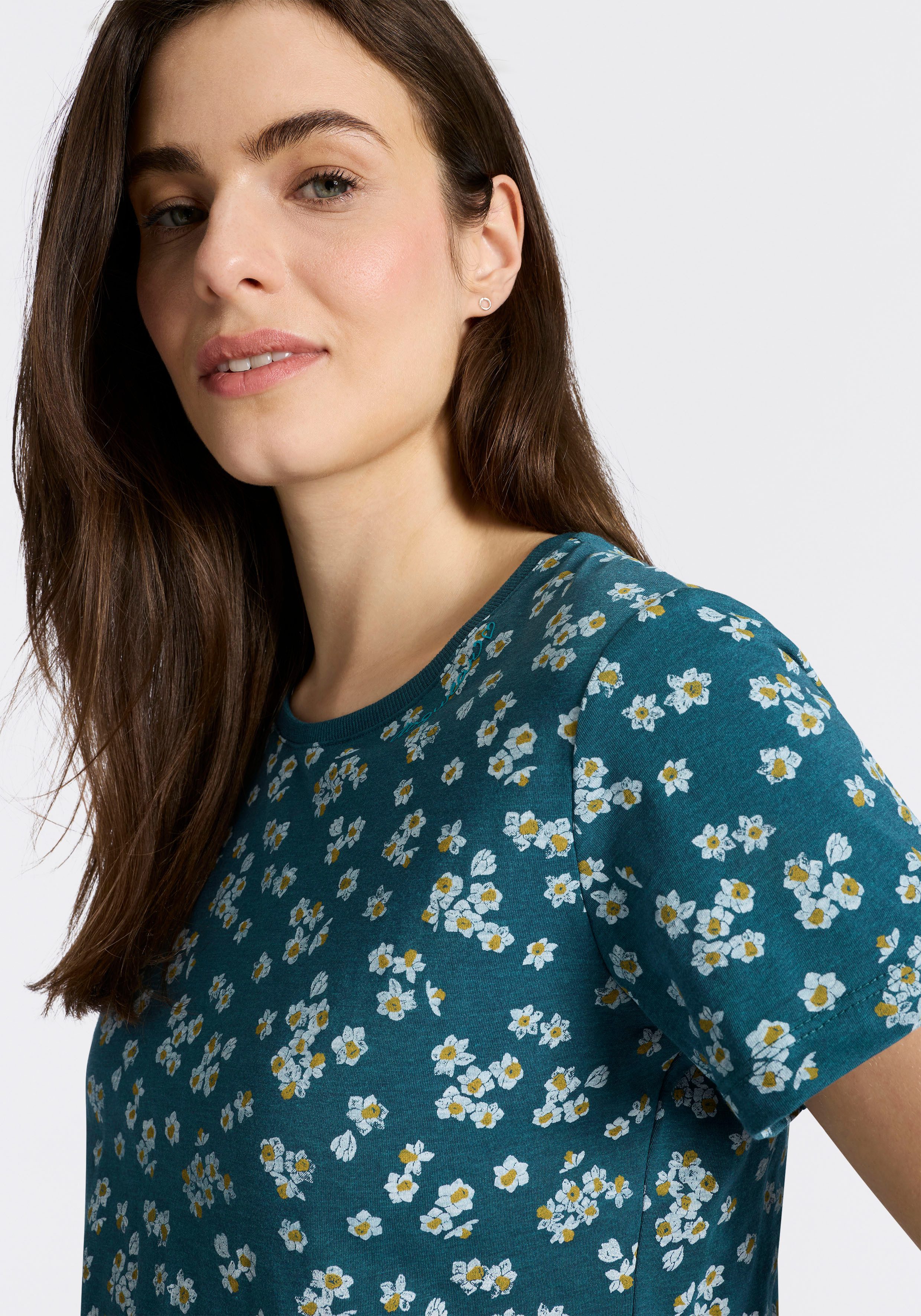Ragwear Kurzarmshirt MINTTA FLOWER O mit sommerlichem Print