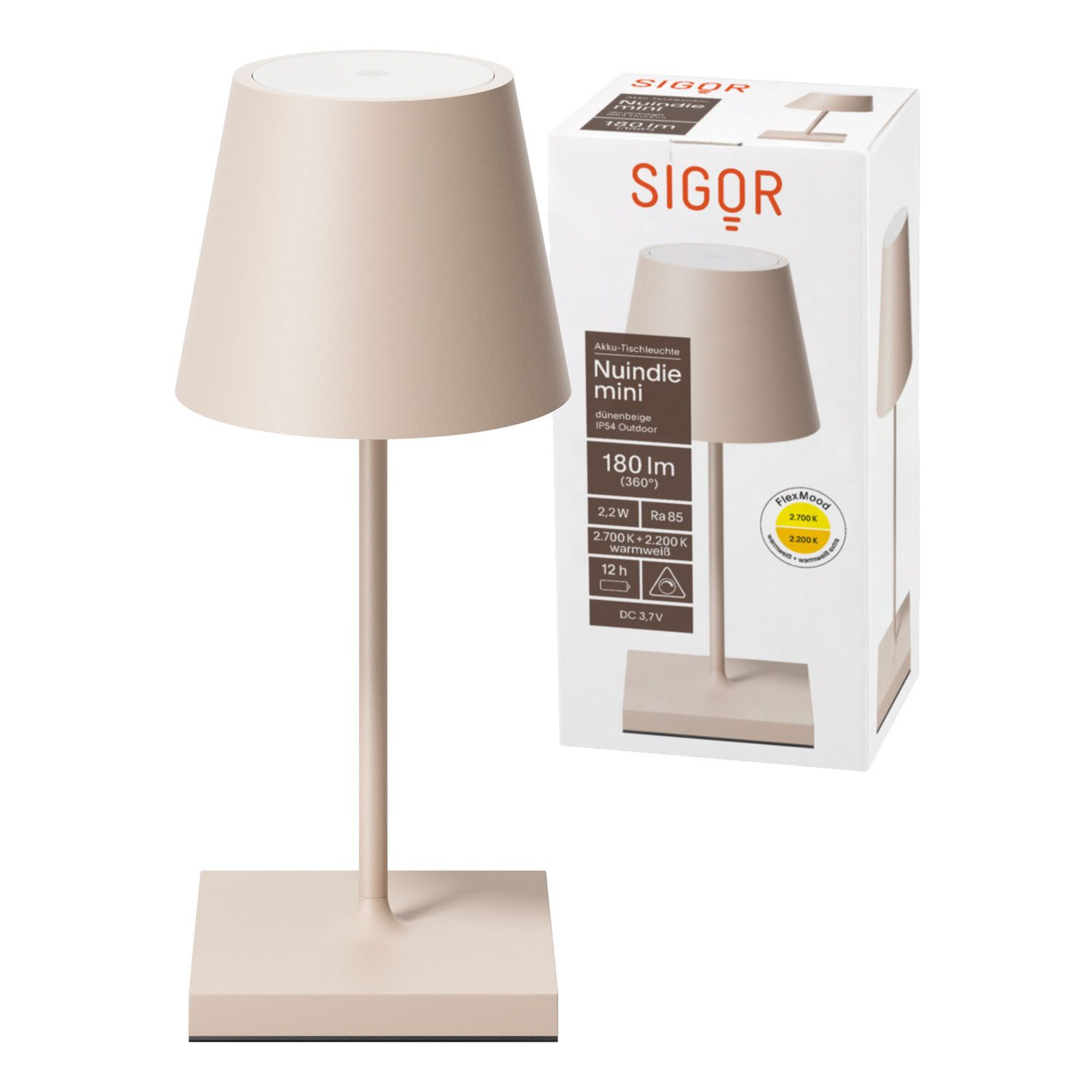 SIGOR LED Tischleuchte Akku-Tischleuchte, Dimmbar, LED fest integriert, War günstig online kaufen