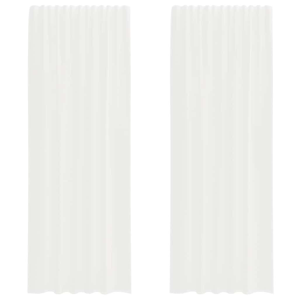 vidaXL Vorhang Voile Vorhänge mit Schlaufen 2 Stk. Weiß 140x260 cm, (1 St)