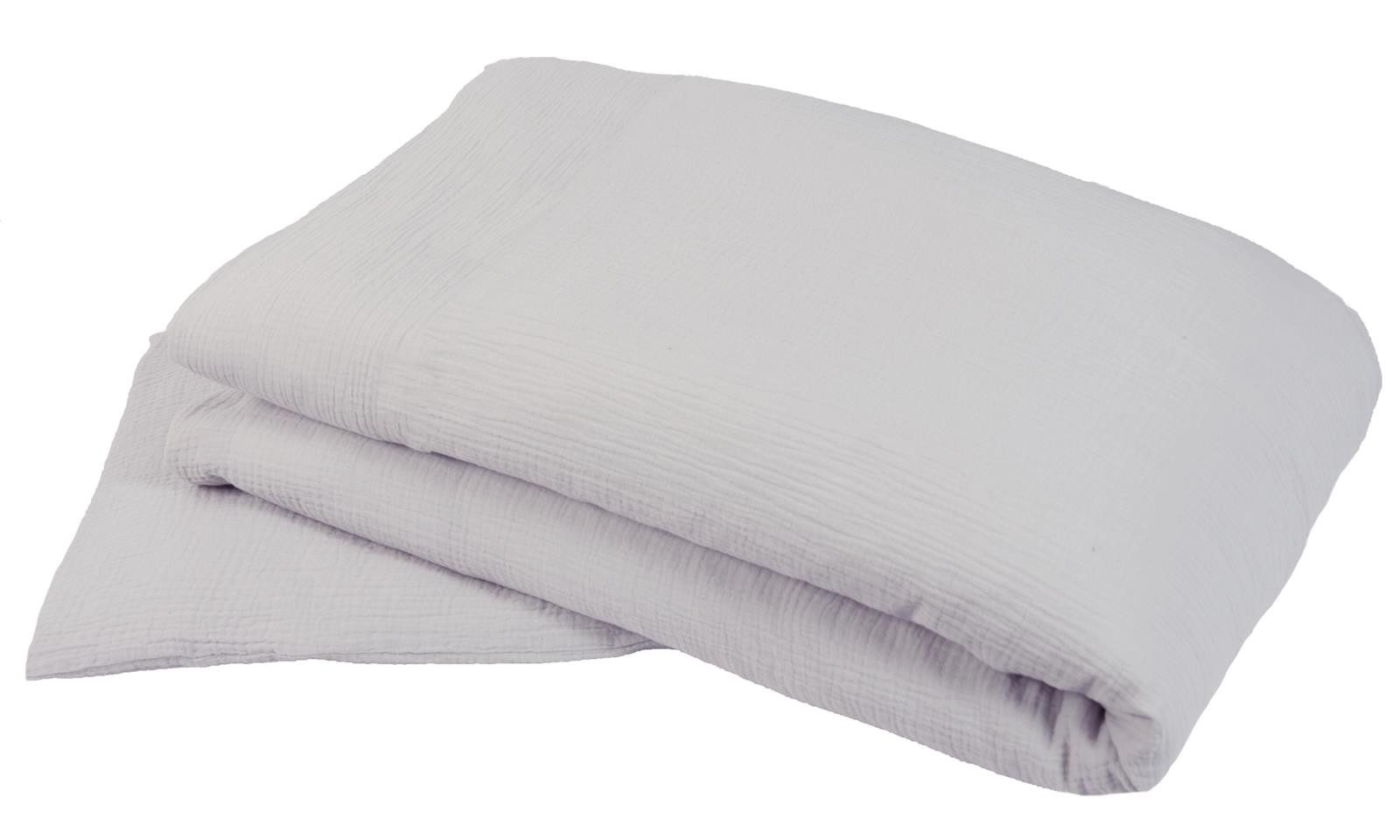 Carpe Sonno Babybettwäsche Musselin Baby Bettwäsche Set 100x135 Babybett Bettwäsche 100x135, Musselin, 2 teilig, Musselin Bettwäsche Baby 100 x 135 einfarbig Weiß Uni