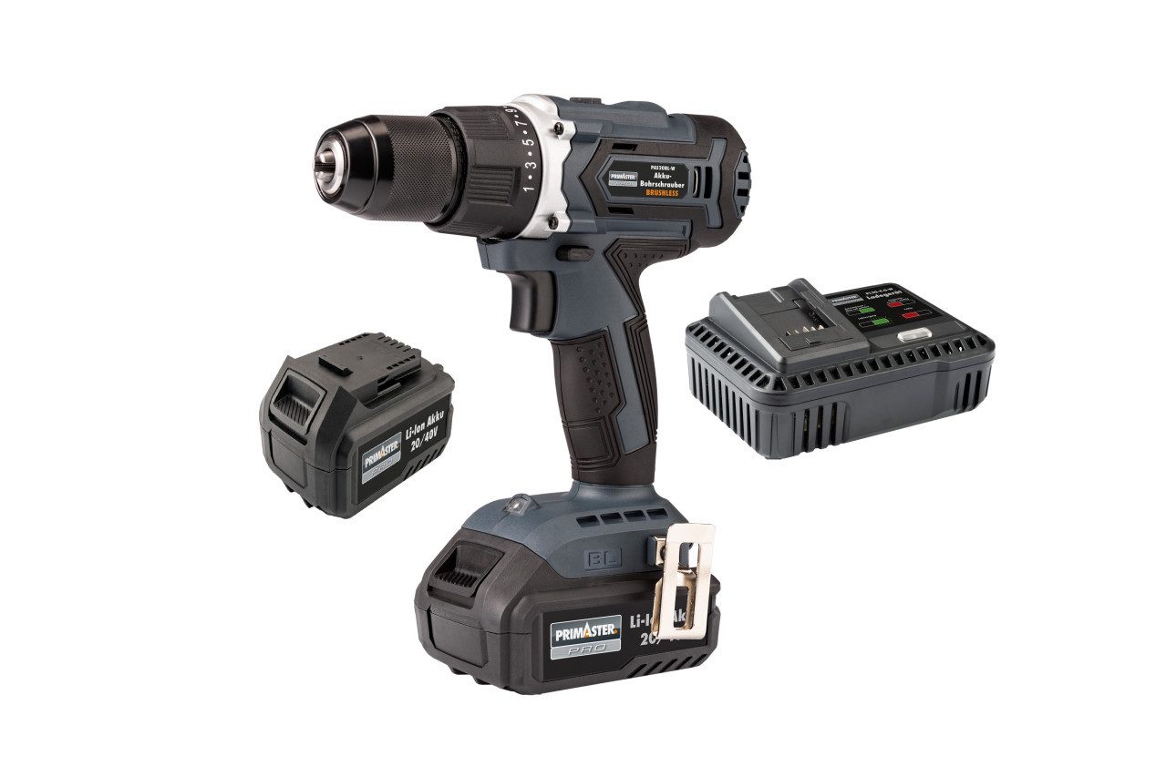 Primaster Akku-Bohrschrauber Primaster Pro Akku-Bohrschrauber PAS20BL-W 20 V