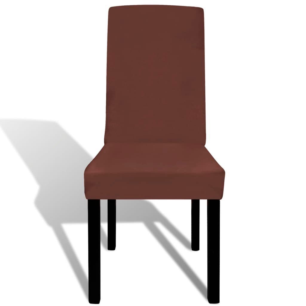 furnicato Stuhlhusse Braune Stuhlhussen 46-55 cm Rückenlehnenhöhe, 38-45 cm Breite, Knitterfreie Stuhlbezüge, maschinenwaschbar und elastisch für Hotels – Bild 3 von 5