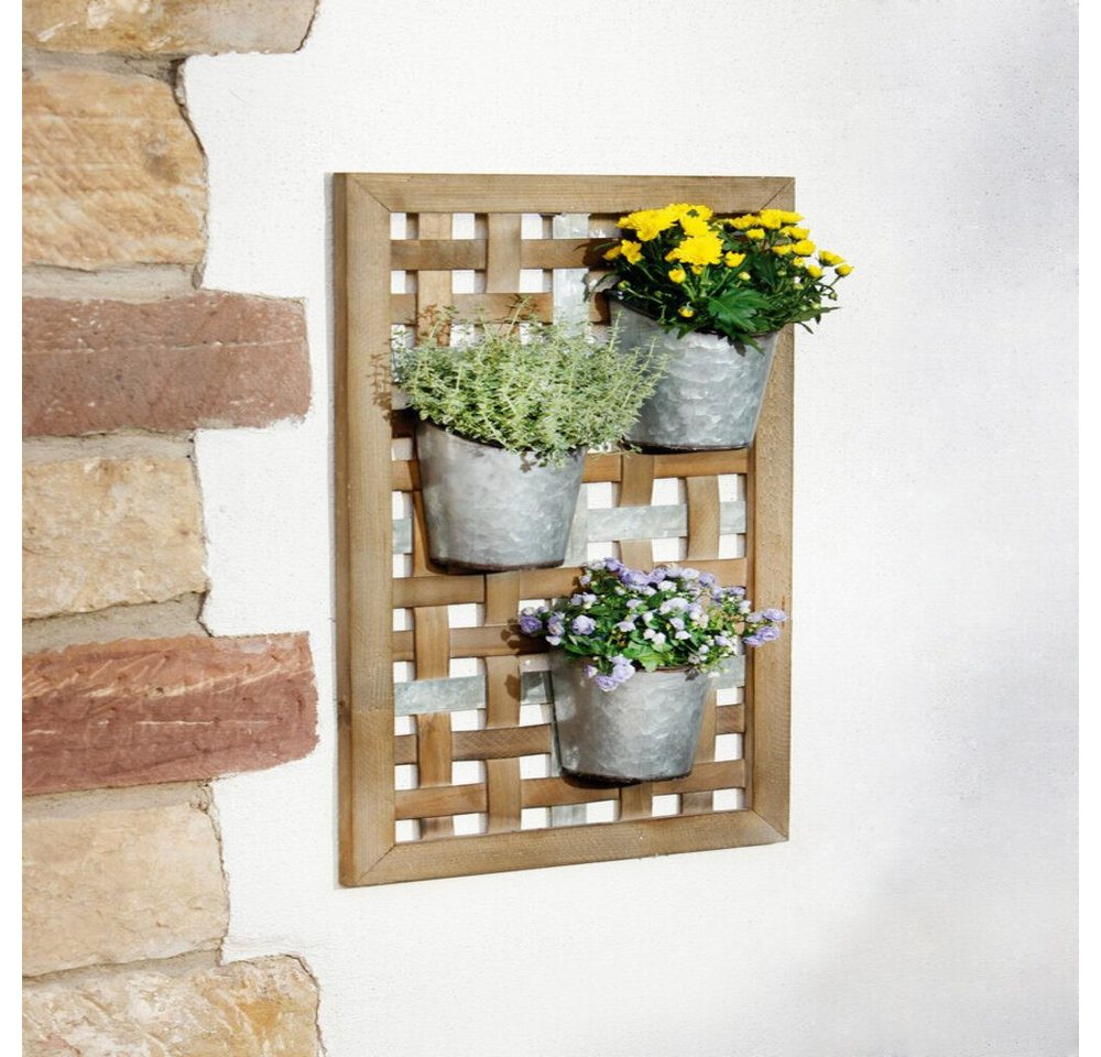 Thumbnail - Home-trends24.de Pflanzkübel Wandpflanzer Pflanzer Pflanztöpfe Garten Terrasse Wandregal 4tlg