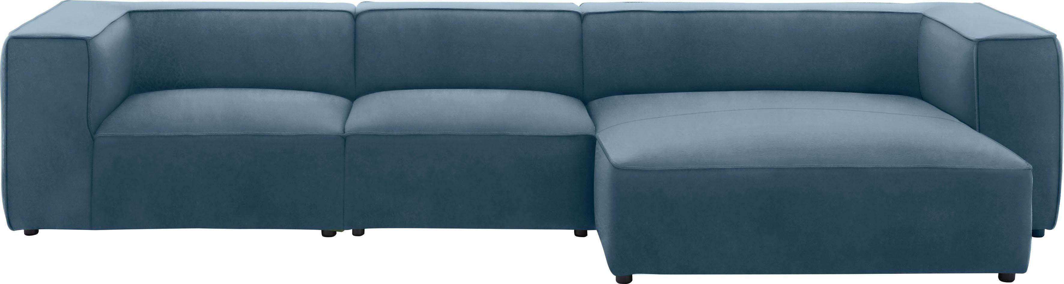 eleganter Ecksofa Federkern, around-the-block, 341 cm W.SCHILLIG mit mit Biese, Breite