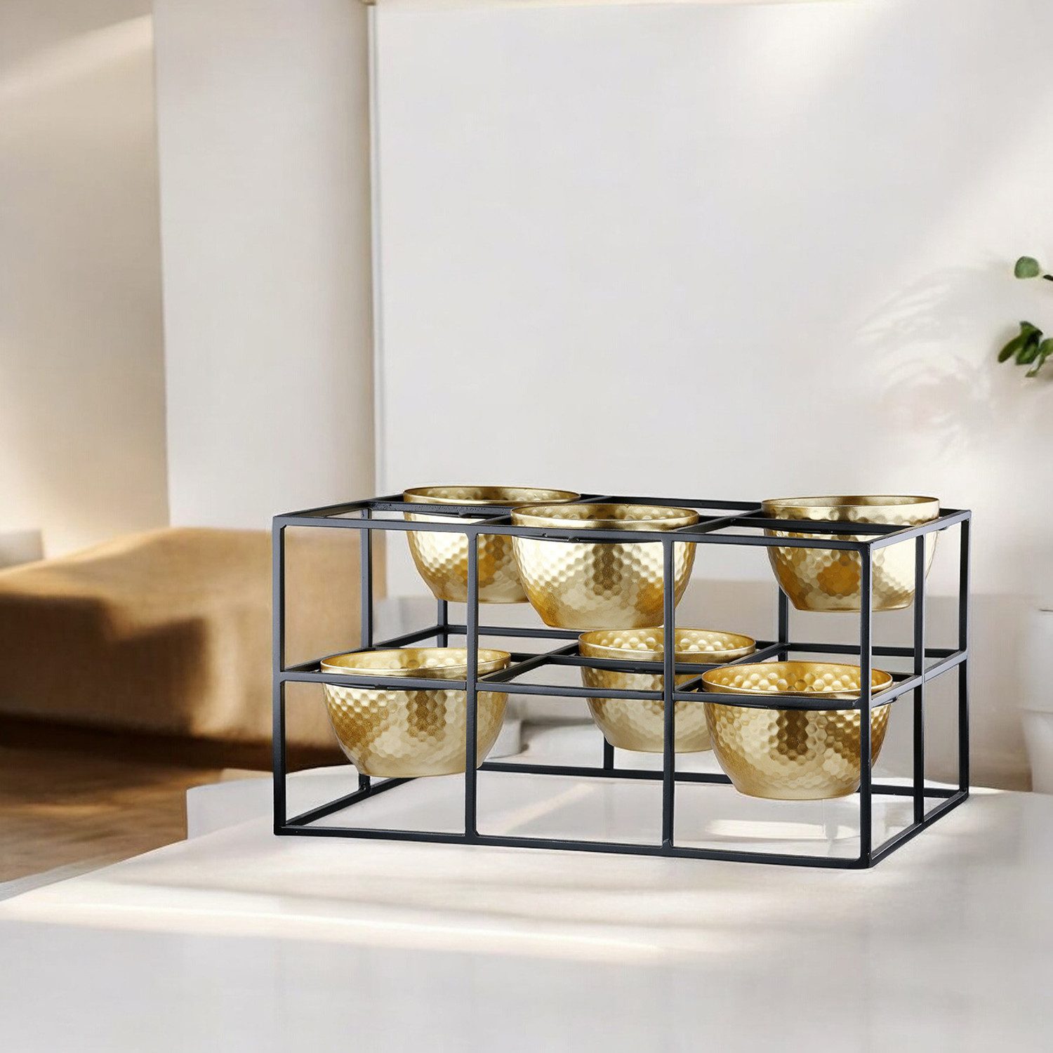 Casablanca by Gilde Teelichthalter 6er Teelichtleuchter Frame, H.14 cm (1 St)
