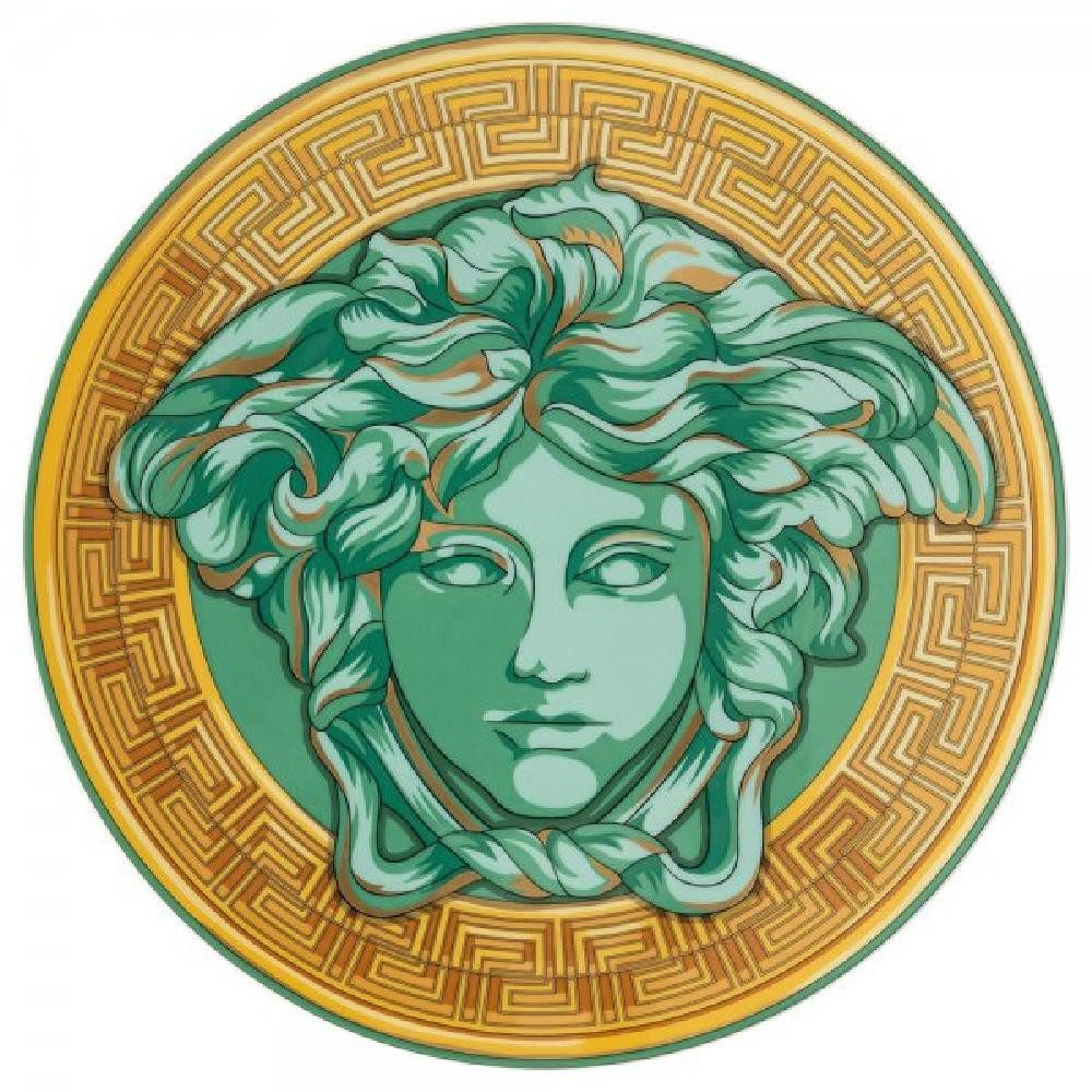 Versace Servierplatte by Rosenthal Platzteller Medusa Amplified Green Coin (33cm)