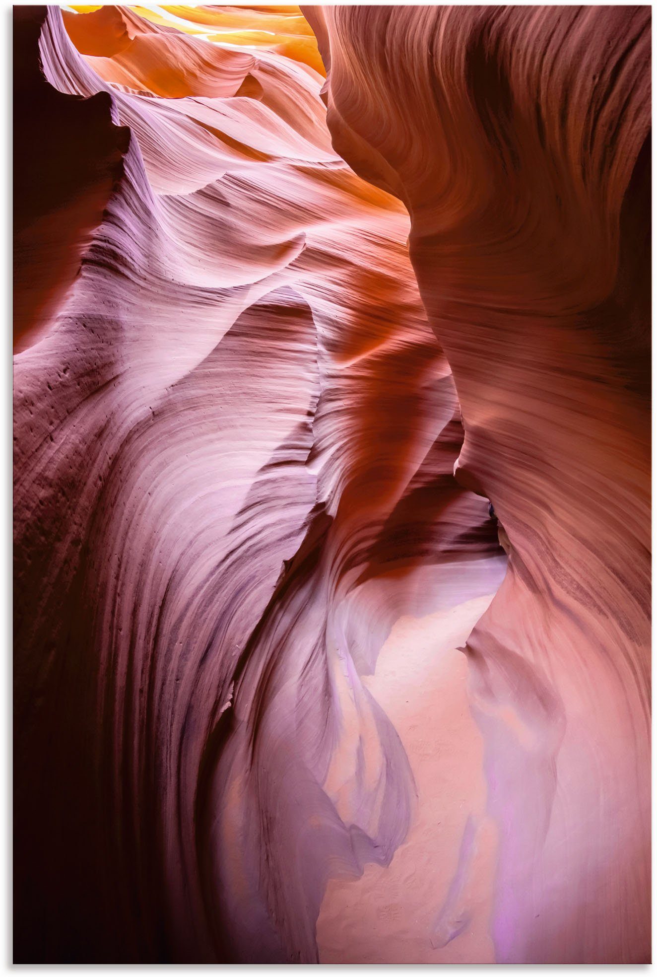 Wandbild Leinwandbild, Bilder den St), Größen Amerika Antelope Schmale Canyon, in Poster Artland Wandaufkleber Alubild, oder durch Pfade versch. als von (1