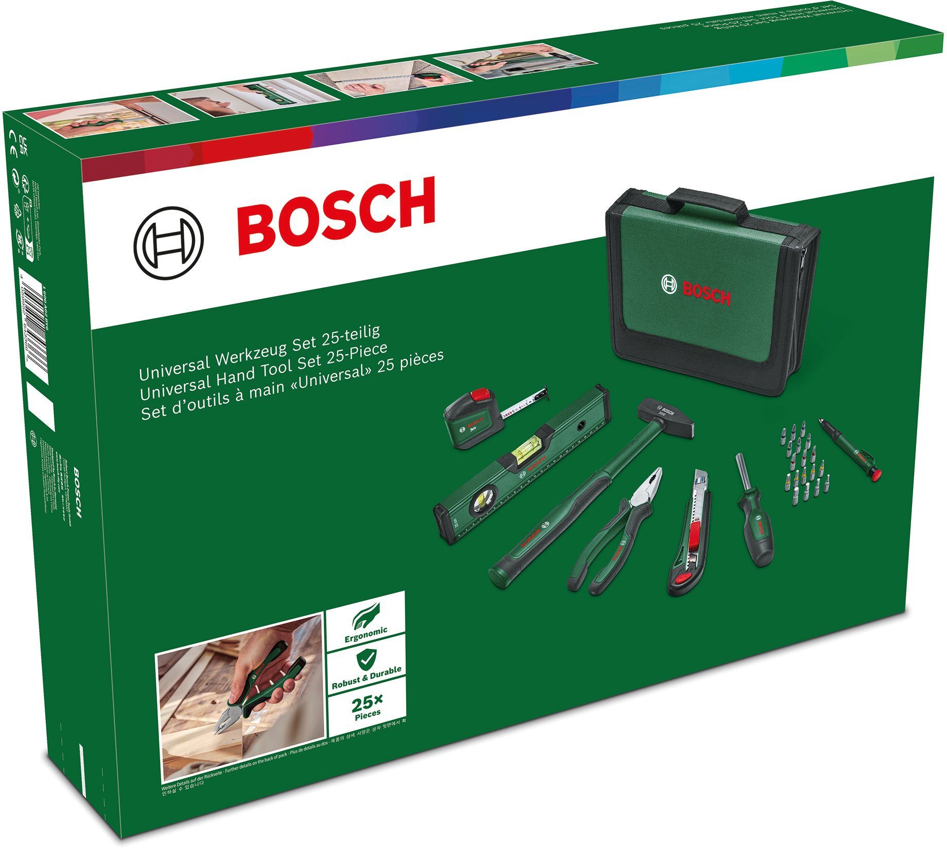 Bosch Home & Garden 25-teilig Set, Werkzeugset Werkzeug Universal