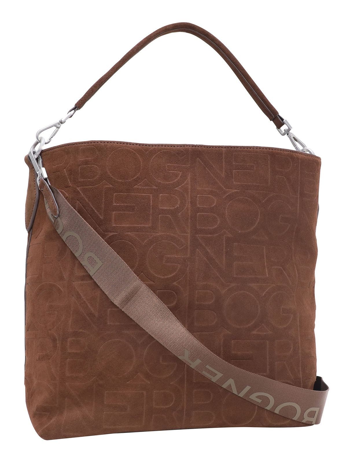 BOGNER Schultertasche Jessi Hobo Bag (Set, 2-tlg), aus echtem Leder