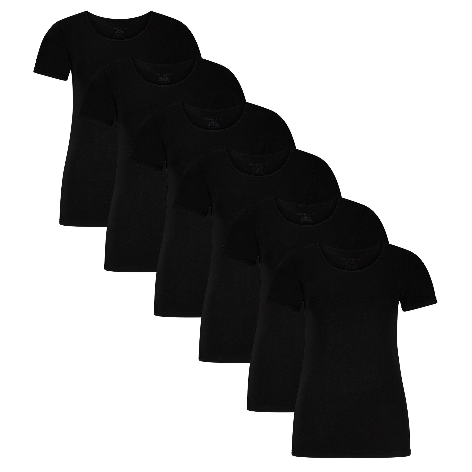 Unterhemd Damen T-Shirt 6er Pack Viskose KATE