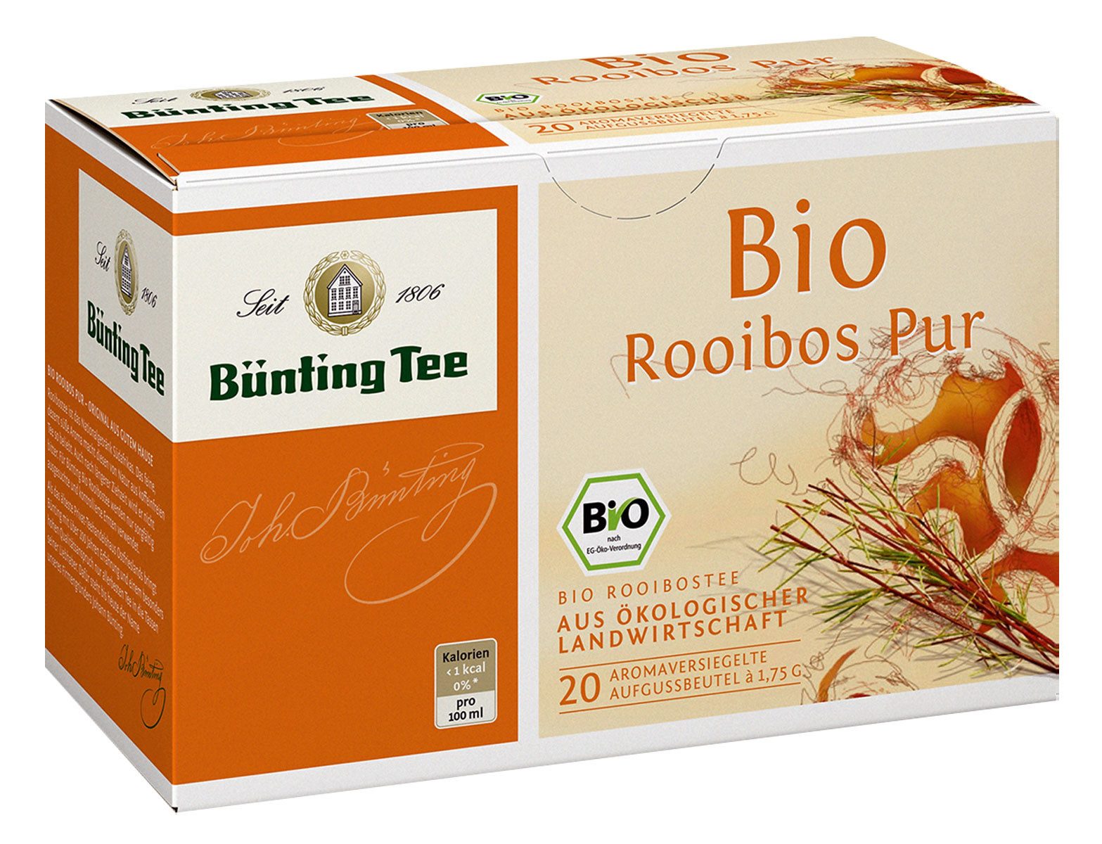 Bünting Tee Tee, Bünting Tee Bio Rooibos Pur aus ökologischer Landwirtschaft 3er Pack