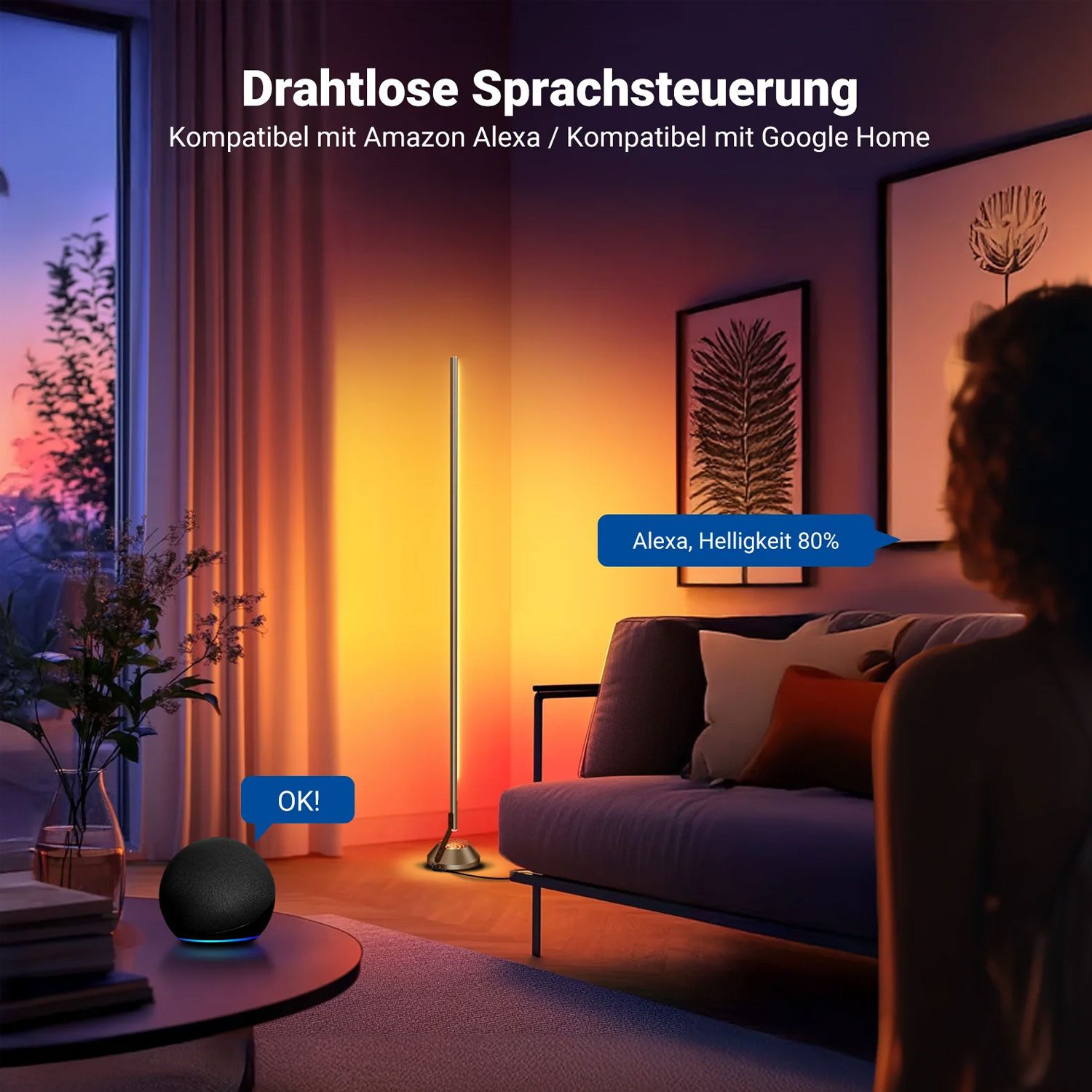 Neewer Videoleuchte Neewer Dauerlicht NF01 Stablicht RGB Smart-Standleuchte, Stehleuchte mit vielen Farbfunktionen – Bild 2 von 5