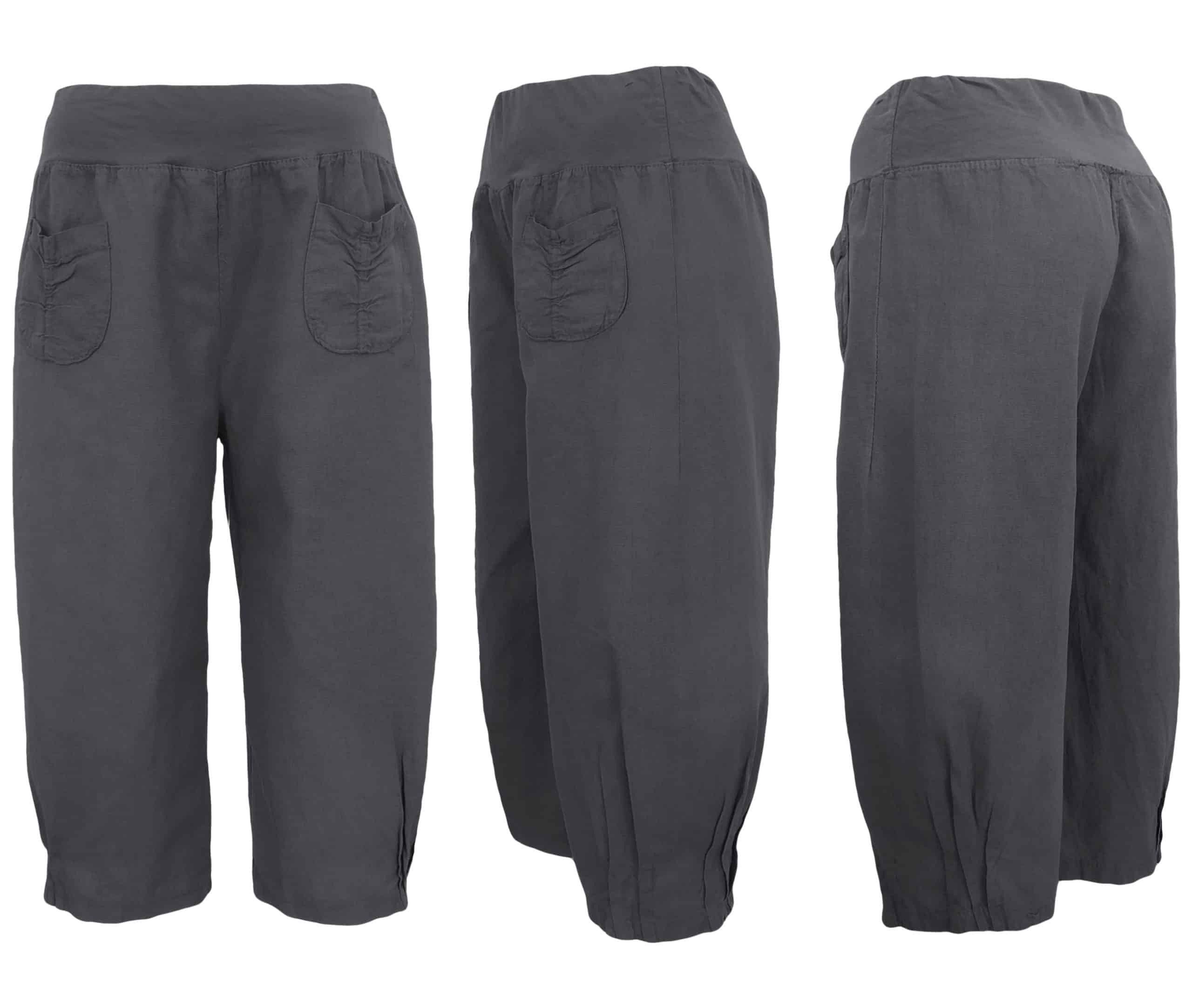 OriginalYou Bermudas Leinenhose Damen kurze Sommerhose Leinen Bermuda luftig & leicht, elastischer Gummizug, in unifarbe