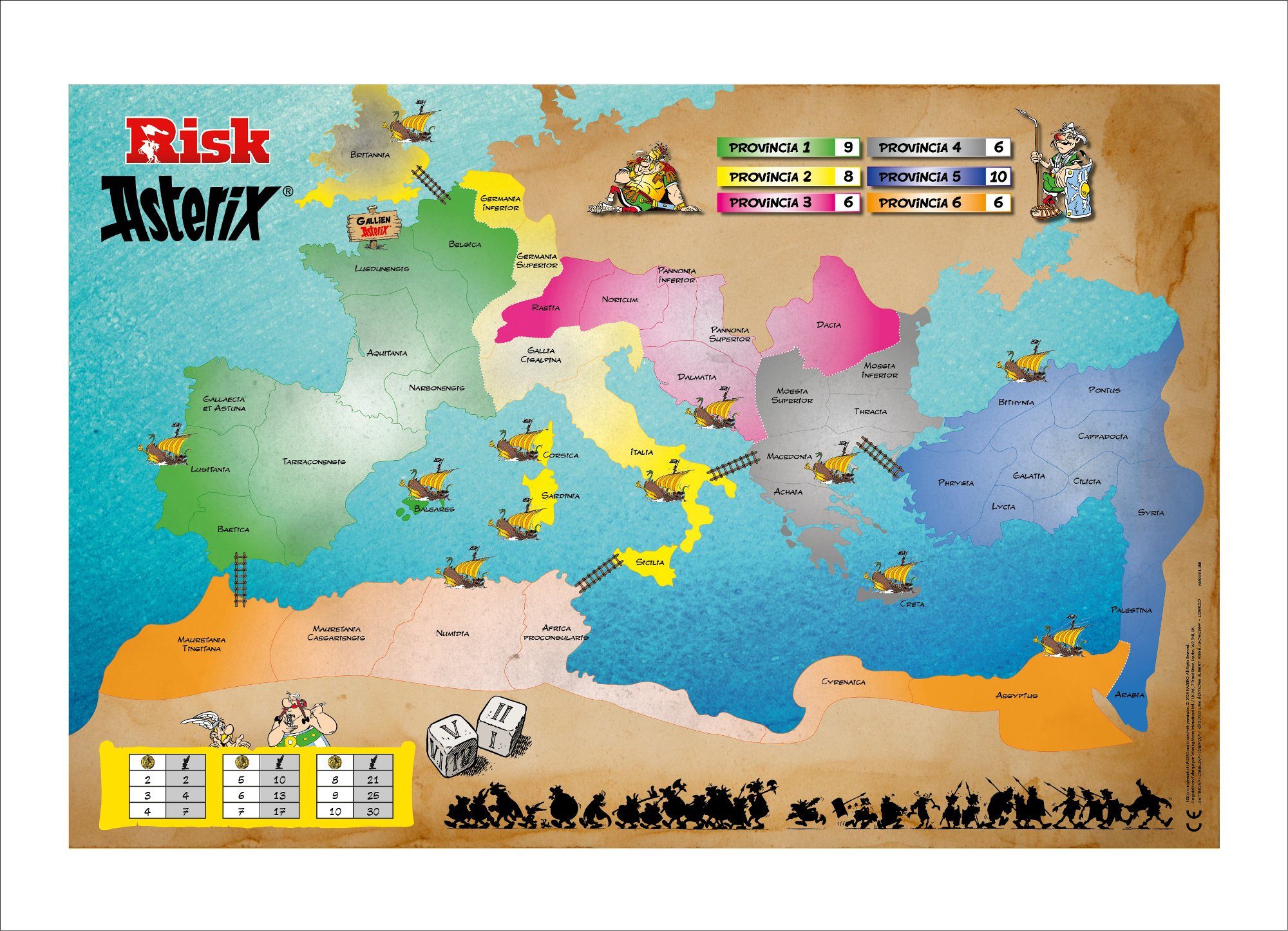 Winning Moves Spiel, Brettspiel Risiko und Asterix Edition, deutsch Collector's / französisch Obelix