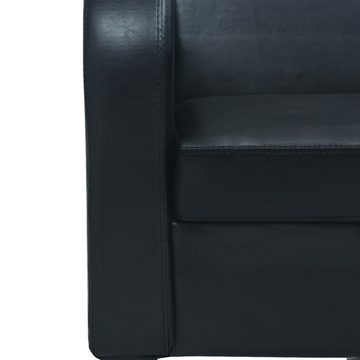 vidaXL Sofa 3-Sitzer-Sofa Kunstleder Schwarz
