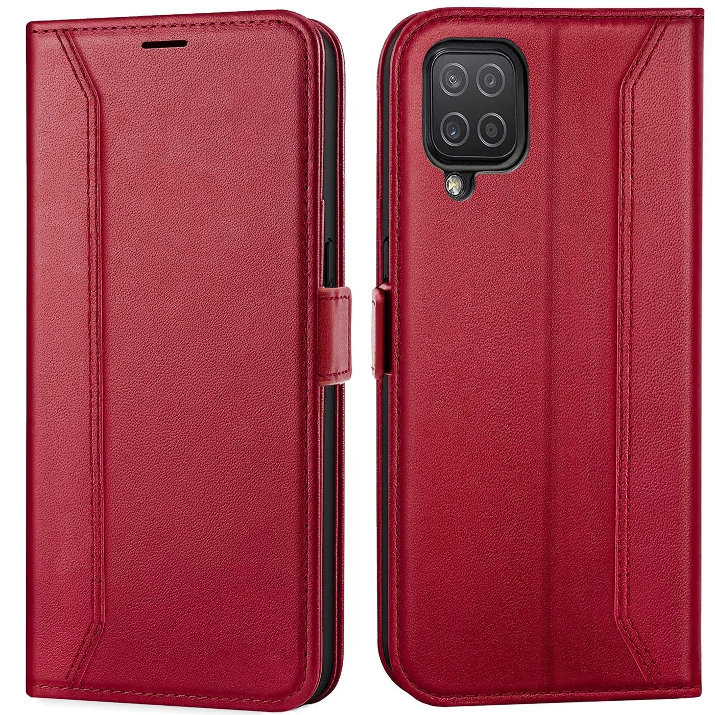 CoolGadget Handyhülle Wallet Klapptasche Cover Case für Samsung Galaxy A12 / M12 6,5 Zoll, Handy Tasche mit RFID Schutz Kartenfach Book Schutzhülle