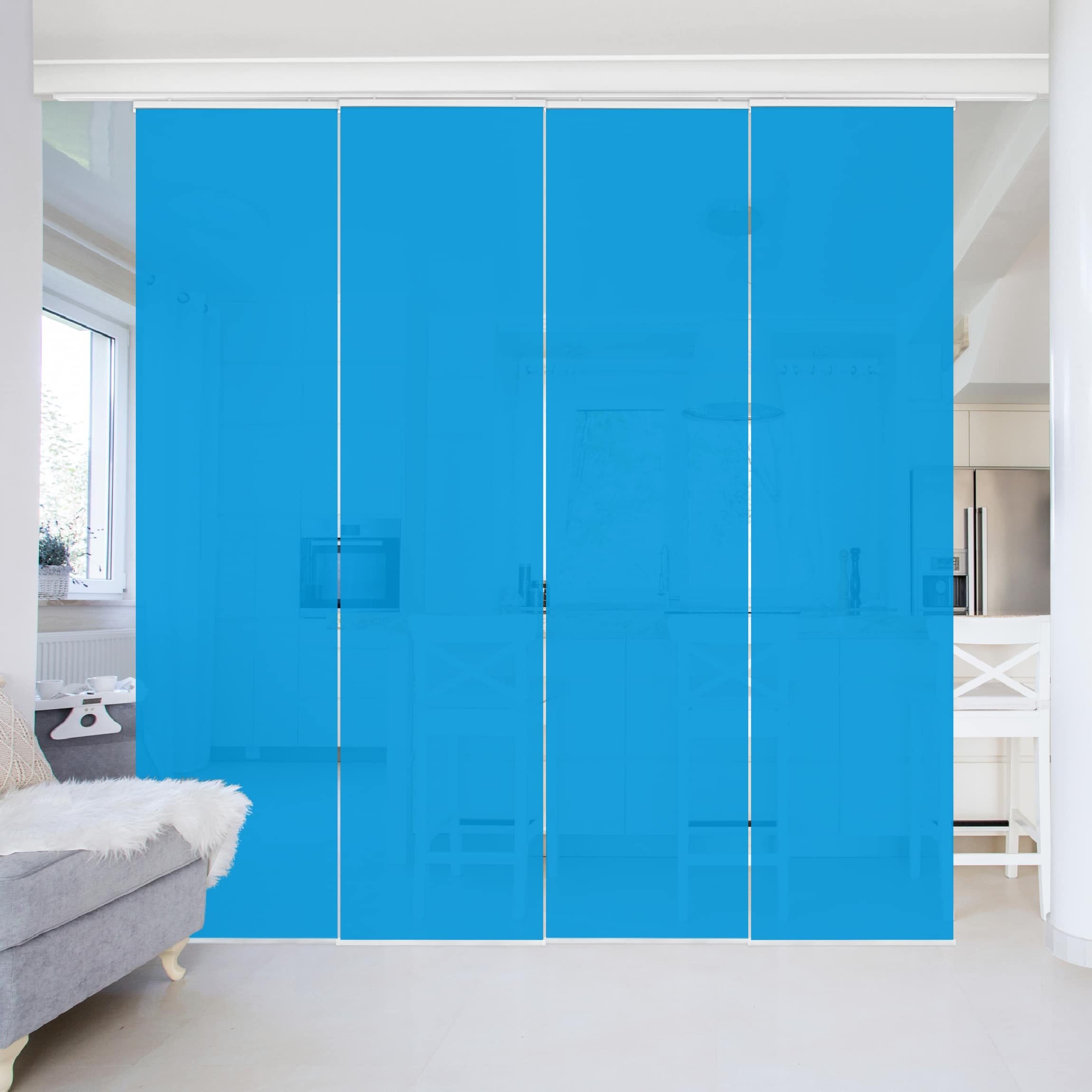 Bilderdepot24 Schiebegardine modern Flächenvorhang blickdicht Enzian, günstig online kaufen