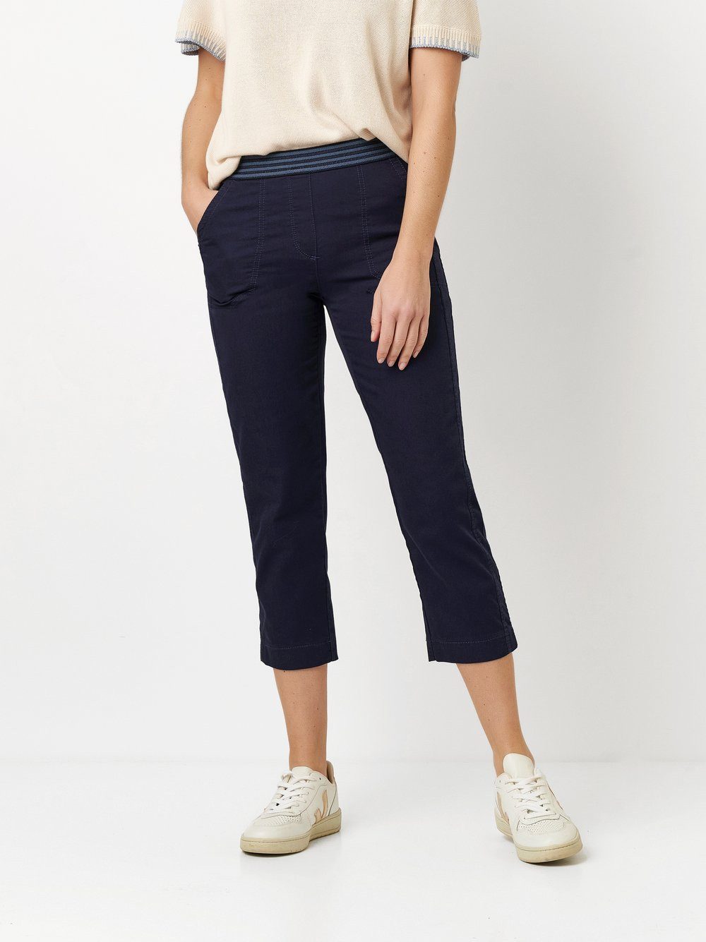 TONI 3/4-Hose Sue mit gestreiftem Bund