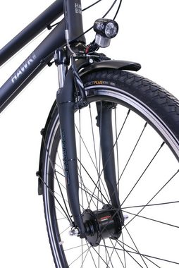 HAWK Bikes Trekkingrad HAWK Trekking Lady Premium Black, 24 Gang microSHIFT, für Damen und Herren