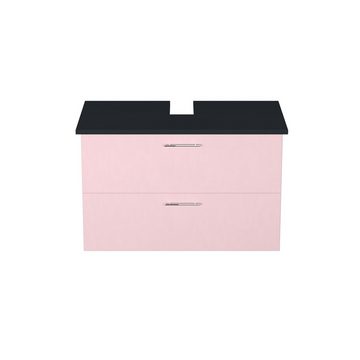 GARLIVO Waschbeckenunterschrank GLA-80 mit Schubladen, Badezimmer Waschtischunterschrank, Rose Breite 84 cm, Soft-Close, Push-to-Open/ Tip-On, Hängend