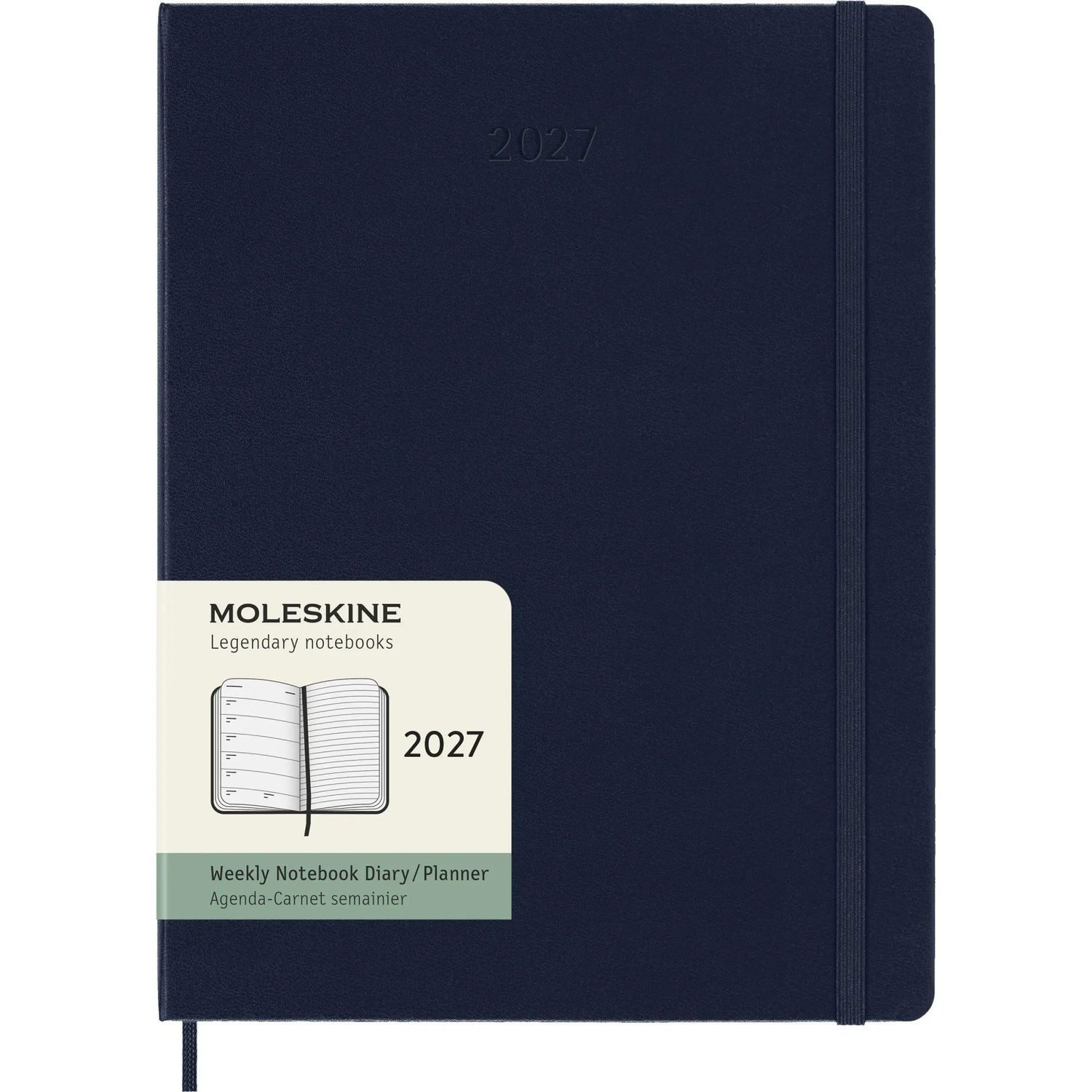 MOLESKINE Taschenkalender Moleskine 12 Monate Wochen Notizkalender 2027, XL, 1 Wo = 1 Seite,...